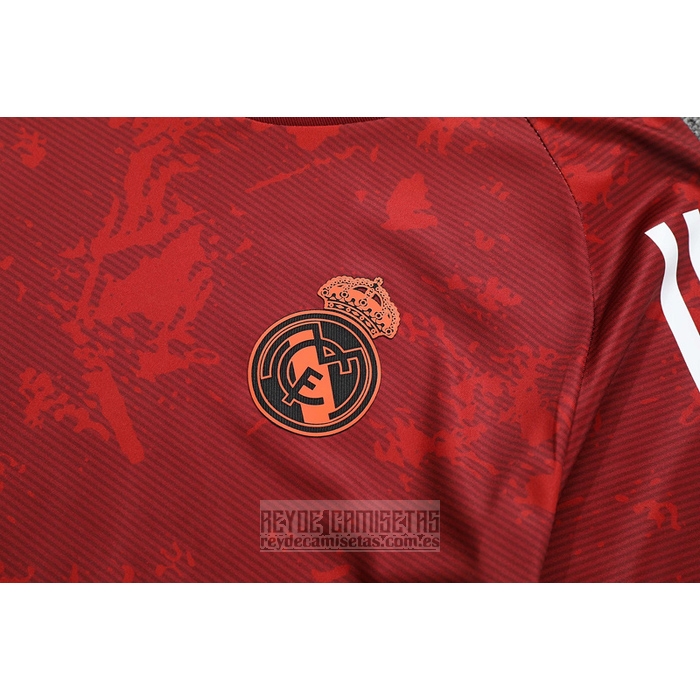 Camiseta De Futbol de Entrenamiento Real Madrid 2020-2021 Rojo